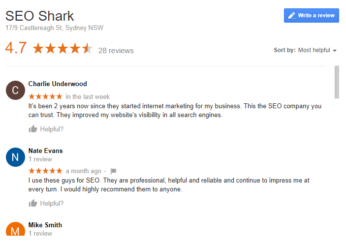 google reviews