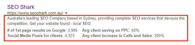 seo shark meta description 