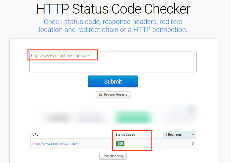 HTTP Status Checker Tool